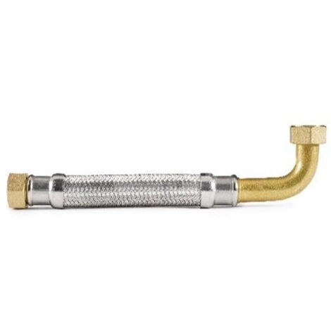Flexible sanitaire/chauffage Inox Øintér.26mm - Femelle/coude Femelle 1"- 1000mm - EXTRA TWIST