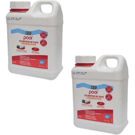 Lot de 2 Colmateurs de fuites 1L POOL - GEB