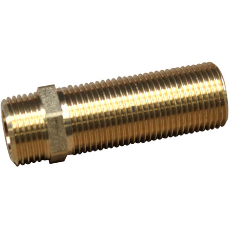 Thermador – Rallonge laiton filetée Mâle Mâle 3/8" (12/17) – Longueur 40 mm – Résistante à la corrosion – Amortisseur de vibrations pour systèmes de chauffage