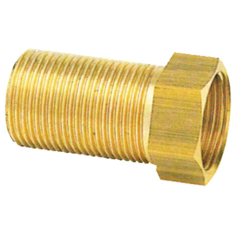 Thermador – Raccord laiton filetée Mâle Femelle 3/8' (12/17) – Longueur 40 mm – Réduit les vibrations dans systèmes de chauffage