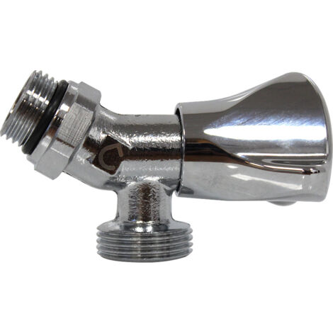 Robinet machine à laver orientable Mâle 1/2" (15/21) - Mâle 3/4" (20/27) - Somatherm