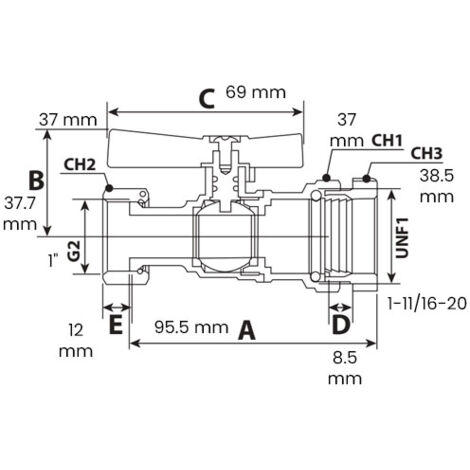 ROBINET D'ARRET COMPTEUR DROIT A BOISSEAU SPHERIQUE POUR TUBE PE