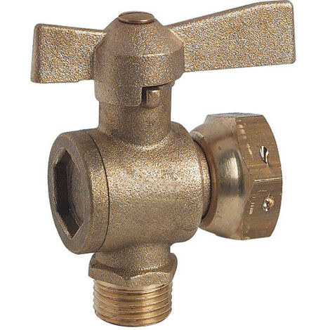 Robinet compteur équerre mâle 1/2" (15/21) - écrou prisonnier 3/4" (20/27) - Somatherm