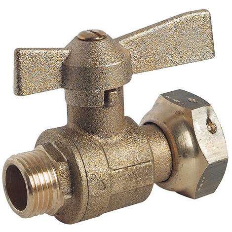 Robinet compteur droit 65 mm mâle 3/4" (20/27) - écrou prisonnier 3/4" (20/27) - Somatherm (1/2)