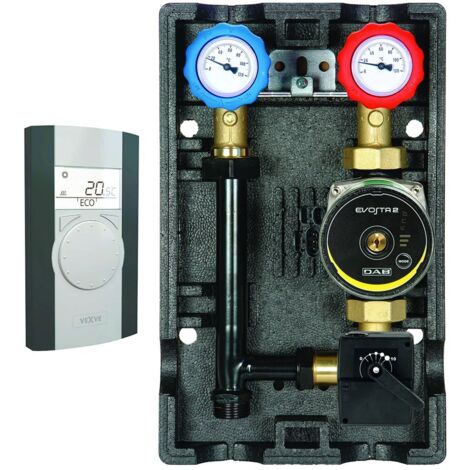Groupe hydraulique MODULFIT mélangé et régulé avec circulateur et régulation RA20 - DN25 - Thermador