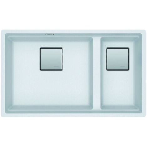 Cuve Kubus 2.0 Fragranit KNG 120 - Blanc Artic - Bonde Automatique - 760 x 460 x 200/200 mm - Franke (1/3)