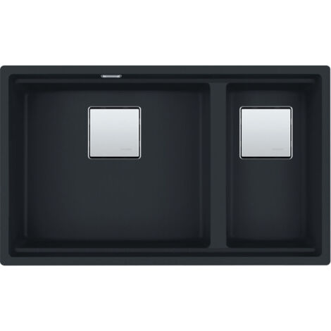 Cuve Kubus 2.0 Fragranit KNG 120 - Noir mat - Bonde Automatique - 760 x 460 x 200/200 mm - Franke