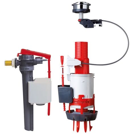 Ensemble de mécanisme ESAY + Robinet flotteur JOLLYFILL - double chasse 3/6L à câble - Wirquin pro