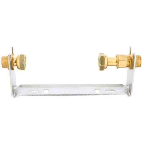 Kit rail support compteur acier galvanisé de longueur 250mm pour compteur de 170 mm, DN15, Écrou tournant 3/4"