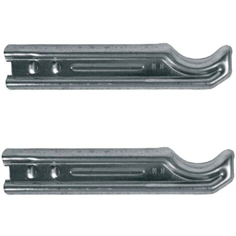 RAM – Lot de 2 supports à sceller pour radiateur en fonte – Longueur axe 255 mm – Longueur totale 290 mm – Résistant à la corrosion
