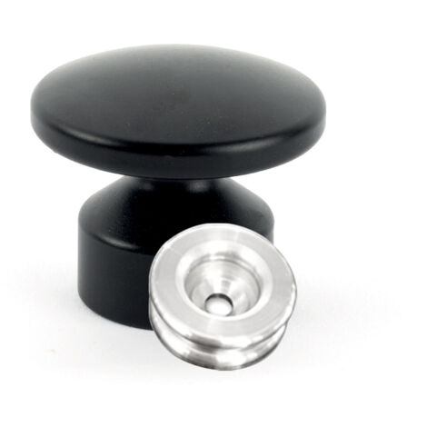 Kit de Fixation : Rondelle multi-matériaux Alu + Grande Patère convexe Noir - L'Attachante (1/5)