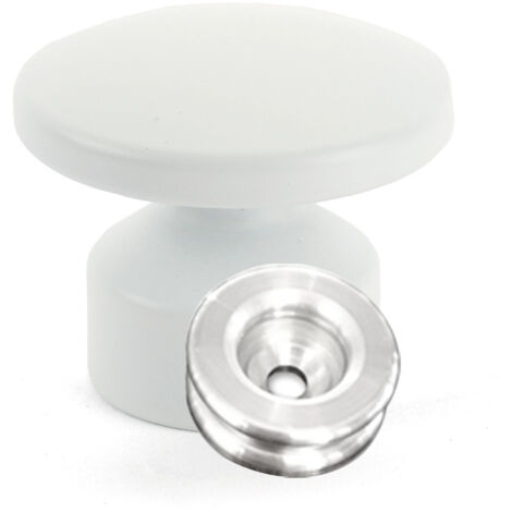 Kit de Fixation : Rondelle multi-matériaux Alu + Grande Patère convexe Blanc - L'Attachante (1/5)