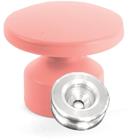 Kit de Fixation : Rondelle multi-matériaux Alu + Grande Patère convexe Flamant rose - L'Attachante (1/5)