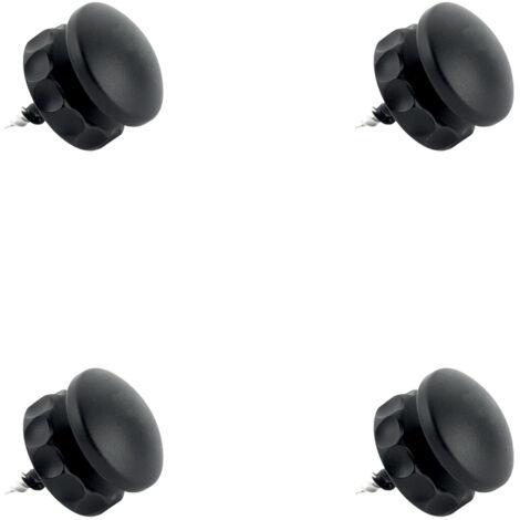 Lot de 4 Supports miroirs réglables Noir - L'Attachante (1/3)