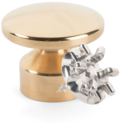 Kit de Fixation : Vis placo Longueur 20 mm Alu + Grande Patère convexe Laiton - L'Attachante