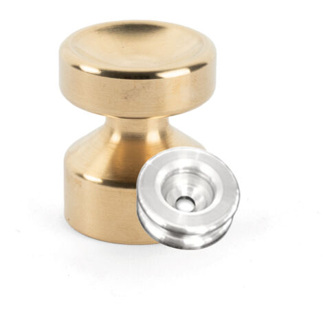 Kit de Fixation : Rondelle multi-matériaux Alu + Petite Patère concave Laiton - L'Attachante (1/4)