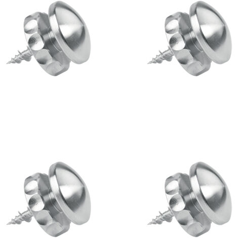 Lot de 4 Supports miroirs réglables Alu - L'Attachante