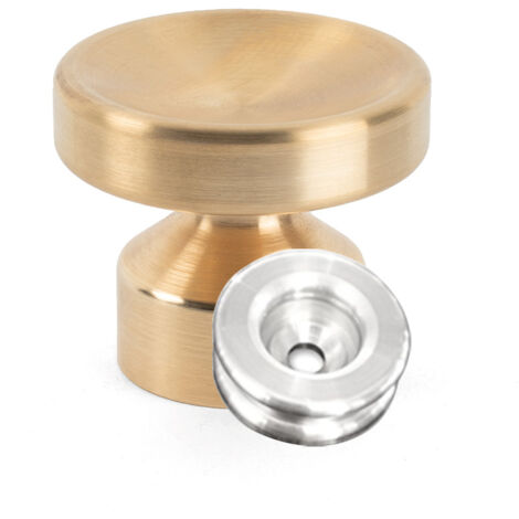 Kit de Fixation : Rondelle multi-matériaux Alu + Grande Patère concave Laiton - L'Attachante (1/5)