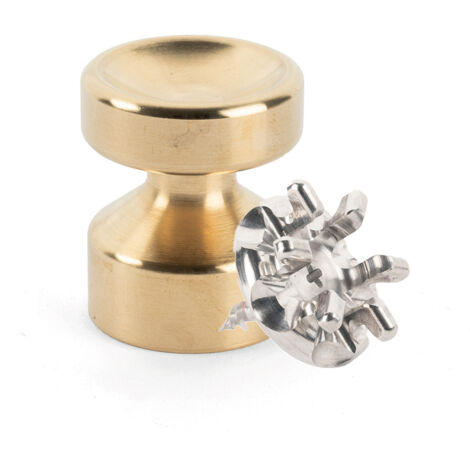 Kit de Fixation : Vis placo Longueur 16 mm Alu + Petite Patère concave Laiton - L'Attachante (1/3)