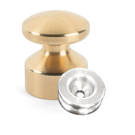 Kit de Fixation : Rondelle multi-matériaux Alu + Petite Patère convexe Laiton - L'Attachante (1/5)