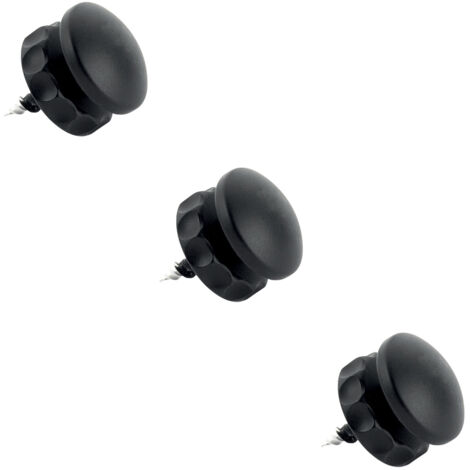 Lot de 3 Supports miroirs réglables Noir - L'Attachante (1/3)