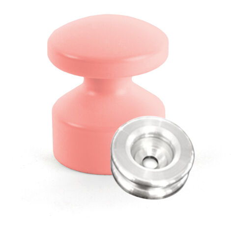Kit de Fixation : Rondelle multi-matériaux Alu + Petite Patère convexe Flamant rose - L'Attachante (1/5)