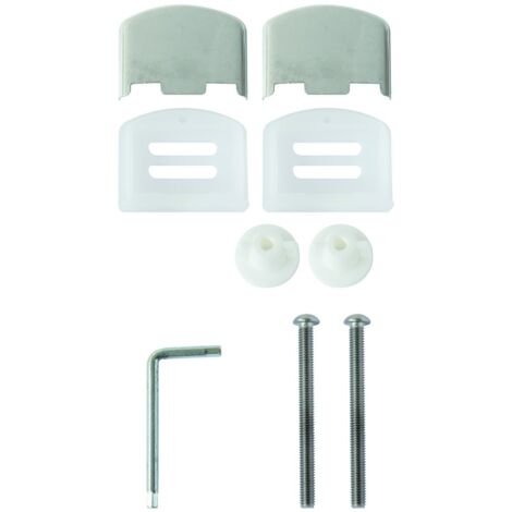 Kit de fixations capots inox pour abattant OLFA Tradition, Europe, Universal, Junior, Sénator, Accord