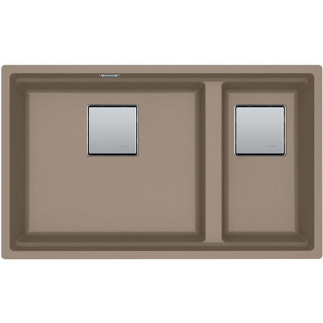 Cuve Kubus 2.0 Fragranit KNG 120 - Oyster - Manuel - 760 x 460 x 200 mm (sous-meuble 80 cm) - Franke (1/2)