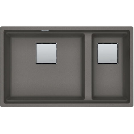 Cuve Kubus 2.0 Fragranit KNG 120 - Stone - Manuel - 760 x 460 x 200 mm (sous-meuble 80 cm) - Franke (1/2)