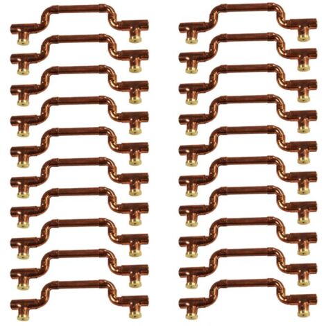 Lot de 20 Poignées Mobiles et élégantes en Cuivre - Entraxe 160 mm - Ø12 - Arcanaute (1/3)