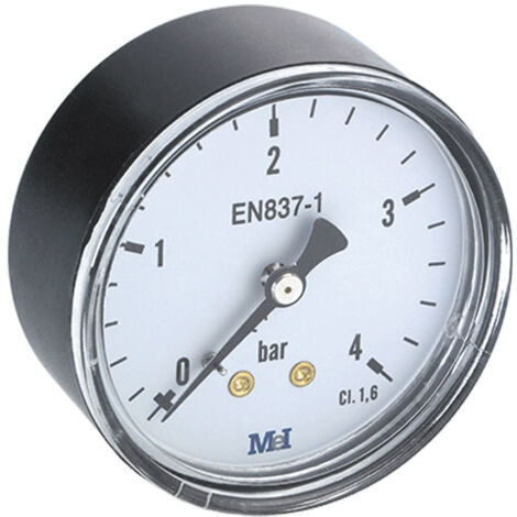 Manomètre Axial sec Mâle 1/4" (8/13) - Ø63 mm - 0 à 4 bar - boîtier ABS - Arcanaute (1/2)