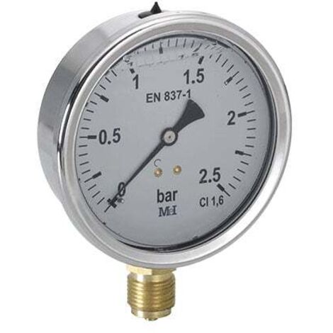 Manomètre Radial Glycérine Mâle 1/2" (15/21) - Ø100 mm - 0 à 250 bar - Arcanaute