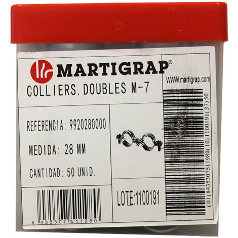 50 colliers double M7x150 - Tube Ø28 - Arcanaute (1/5)