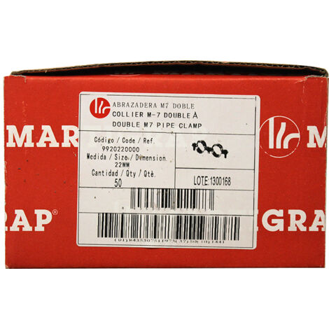 50 colliers double M7x150 - Tube Ø22 - Arcanaute (1/5)