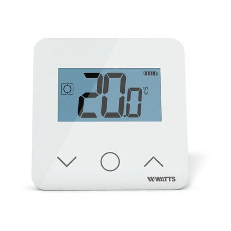 Watts – Thermostat digital sans fil BT-D03 HC FC – Écran LCD rétroéclairé – Contrôle de température par sonde interne – Verrouillage clavier