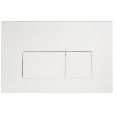Regiplast – Plaque de commande WC 3/6L – Câble double débit – Dimensions 215 x 145 mm – Finition blanche moderne