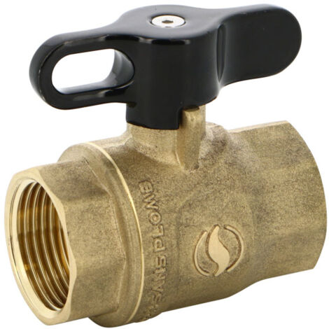 Vanne à sphère Serena PN40 ACS Manette Papillon noire Femelle/Femelle 3/8" (12/17) - Sferaco (1/2)