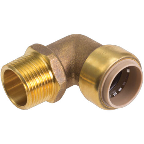 Coude B Push égal 90° à clipser Ø22 - Mâle à visser 3/4" (20/27) - IBP Bänninger (1/4)