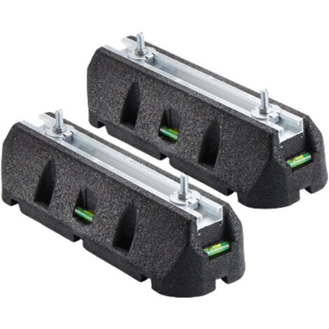 Arcanaute – Lot de 2 supports de sol anti-vibrations 400 x 130 x 95 mm – Caoutchouc naturel – Capacité de charge élevée – Pour toits plats