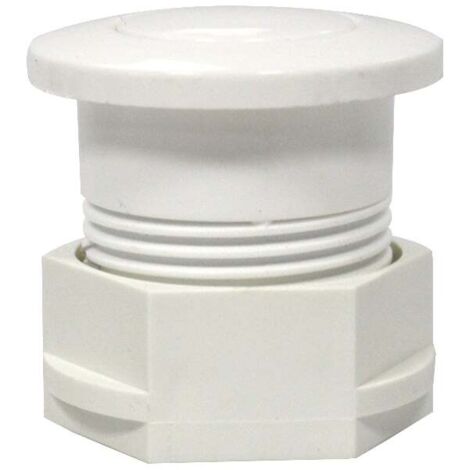 Bouton pneumatique de rechange avec écrou – Compatible anciens modèles Sanicompact – Couleur blanc SFA – Remplace bouton usé