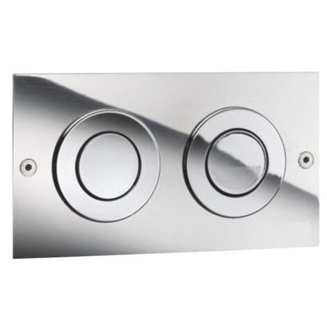 Plaque de commande 3/6L MINI TREND pneumatique double débit - inox brossé - Regiplast (1/2)