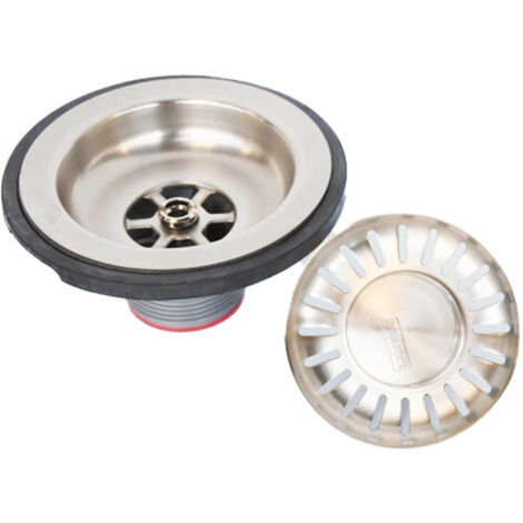 Franke – Bonde manuelle pour évier 90 mm – Couleur grise – Sans sortie trop-plein – Panier amovible pour entretien facile