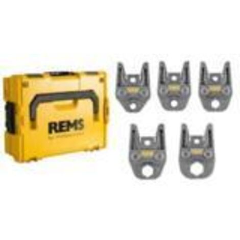 Rems – Set de pinces à sertir profil V 15+18+22+28+35 – Acier spécial forgé – Mâchoires CNC pour sertissage précis – L-Boxx
