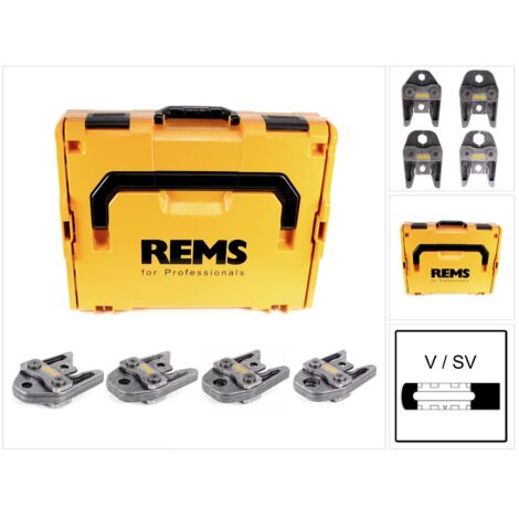 Set pinces à sertir (Mâchoires) profil V 15+18+22+28 L-Boxx (Sauf Mini-Press et REMS XL) - Rems (1/5)
