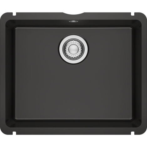 Évier de cuisine Kubus Fraceram KXK 110-51 anthracite - 545 x 454 mm - sous-meuble 60 cm - vidage manuel - Franke