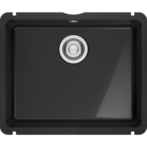 Évier de cuisine Kubus Fraceram KXK 110-51 onyx - 545 x 454 mm - sous-meuble 60 cm - vidage manuel - Franke
