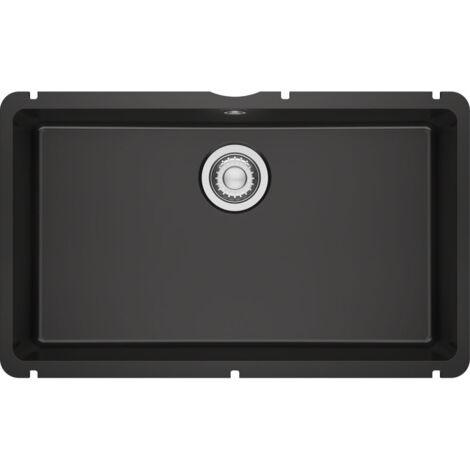 Évier de cuisine Kubus Fraceram KXK 110-71 anthracite - 745 x 454 mm - sous-meuble 80 cm - vidage manuel - Franke
