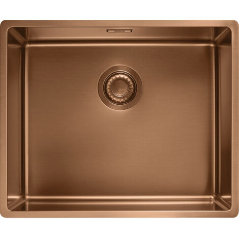 Franke – Cuve à laver Mythos BXM 110-50 cuivre – Dimensions 540 x 450 x 200 mm – Sous-meuble 60 cm – Revêtement F-Inox anti-traces