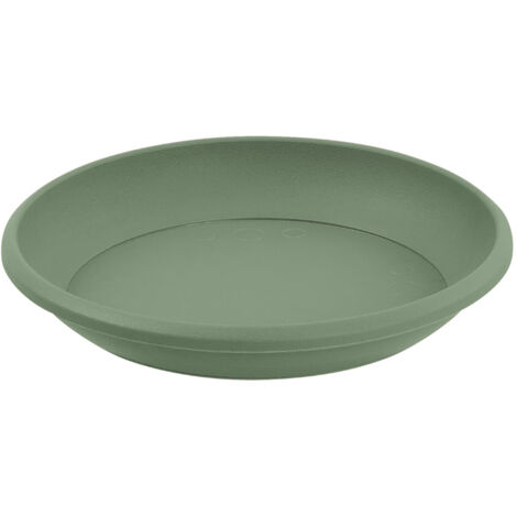 EDA – Soucoupe pour pot de fleurs Ø 70 cm – Diamètre 55 cm – Polypropylène vert laurier – Fabriquée en France – Résistante à l'humidité