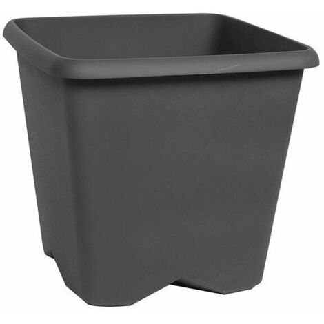 Pot carré non percé CHORUS Gris anthracite, 34,5 x 34,5 x 31,9 cm, 24,2 L - EDA